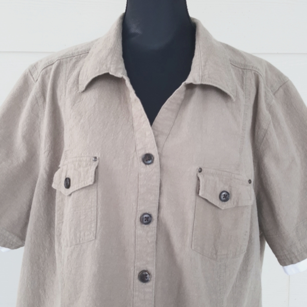 Penningtons Cotton Military-style Top (4X) - Picture 2 of 9